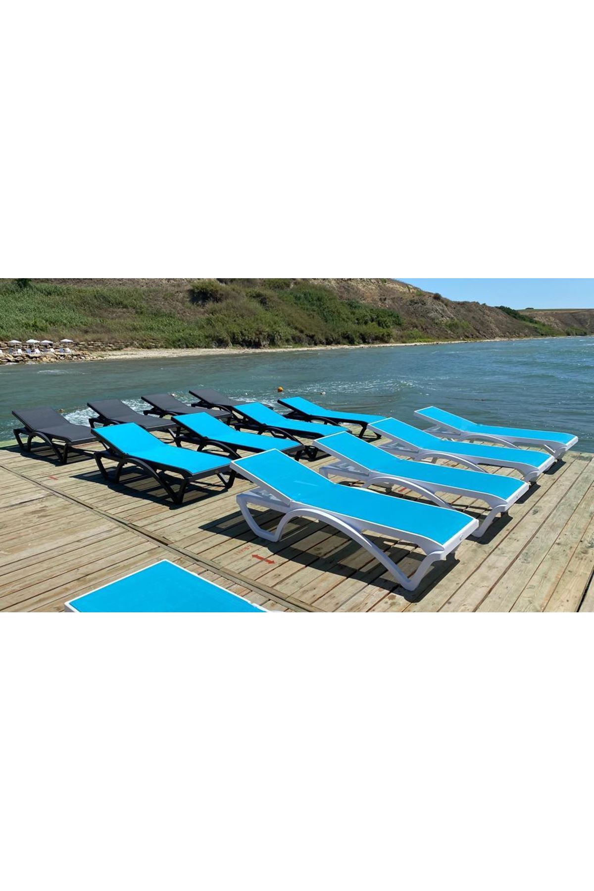 Brezza Royal Fileli Şezlong Turkuaz