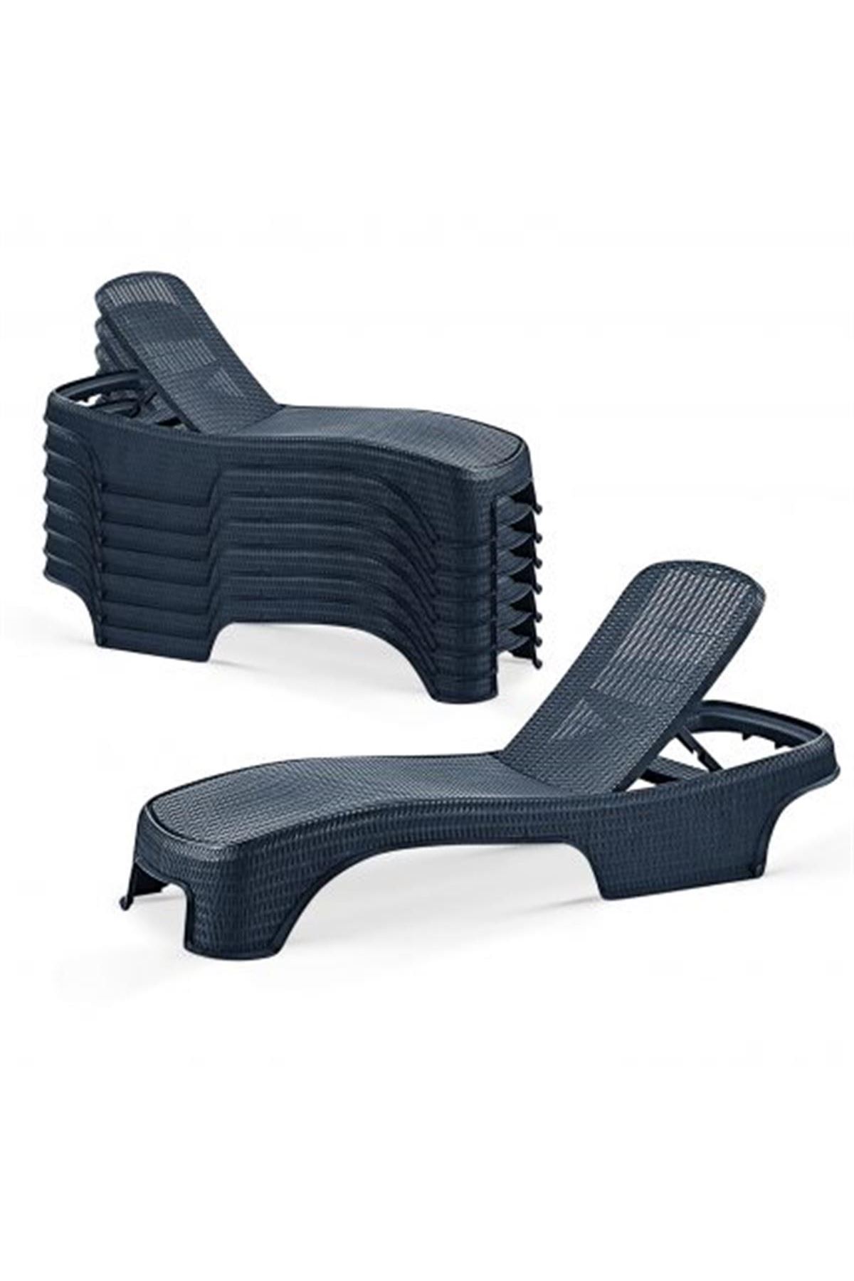 Brezza Royal Rattan Şezlong Antrasit 