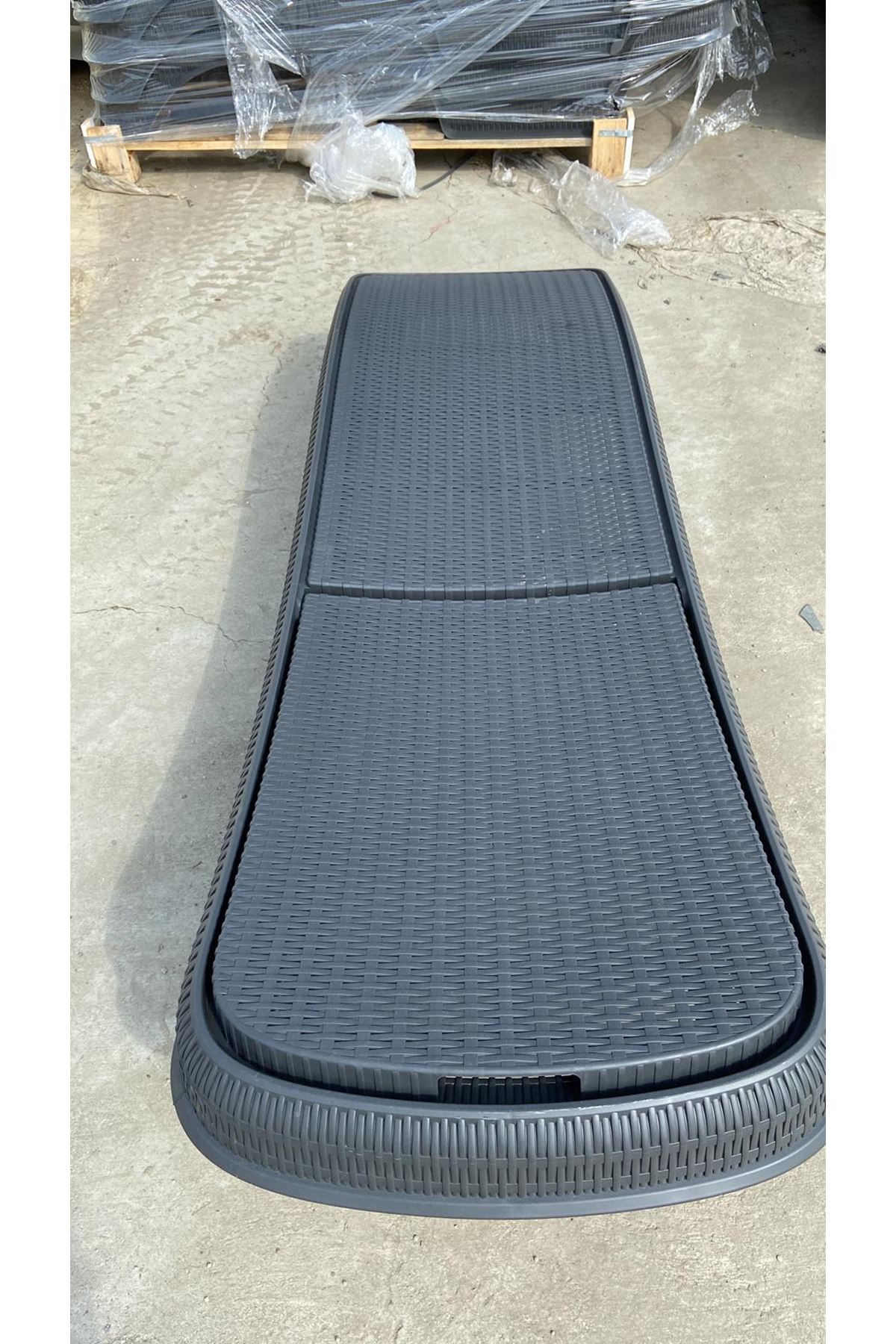 Brezza Royal Rattan Şezlong Antrasit 