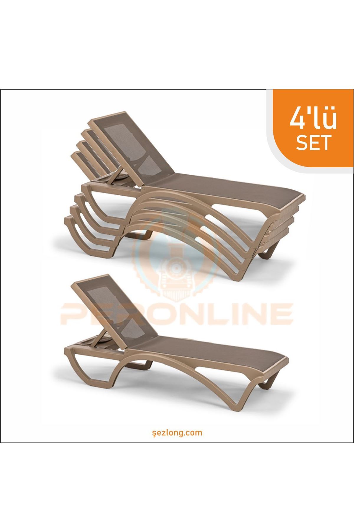 Brezza Royal Fileli Şezlong 4 Adet