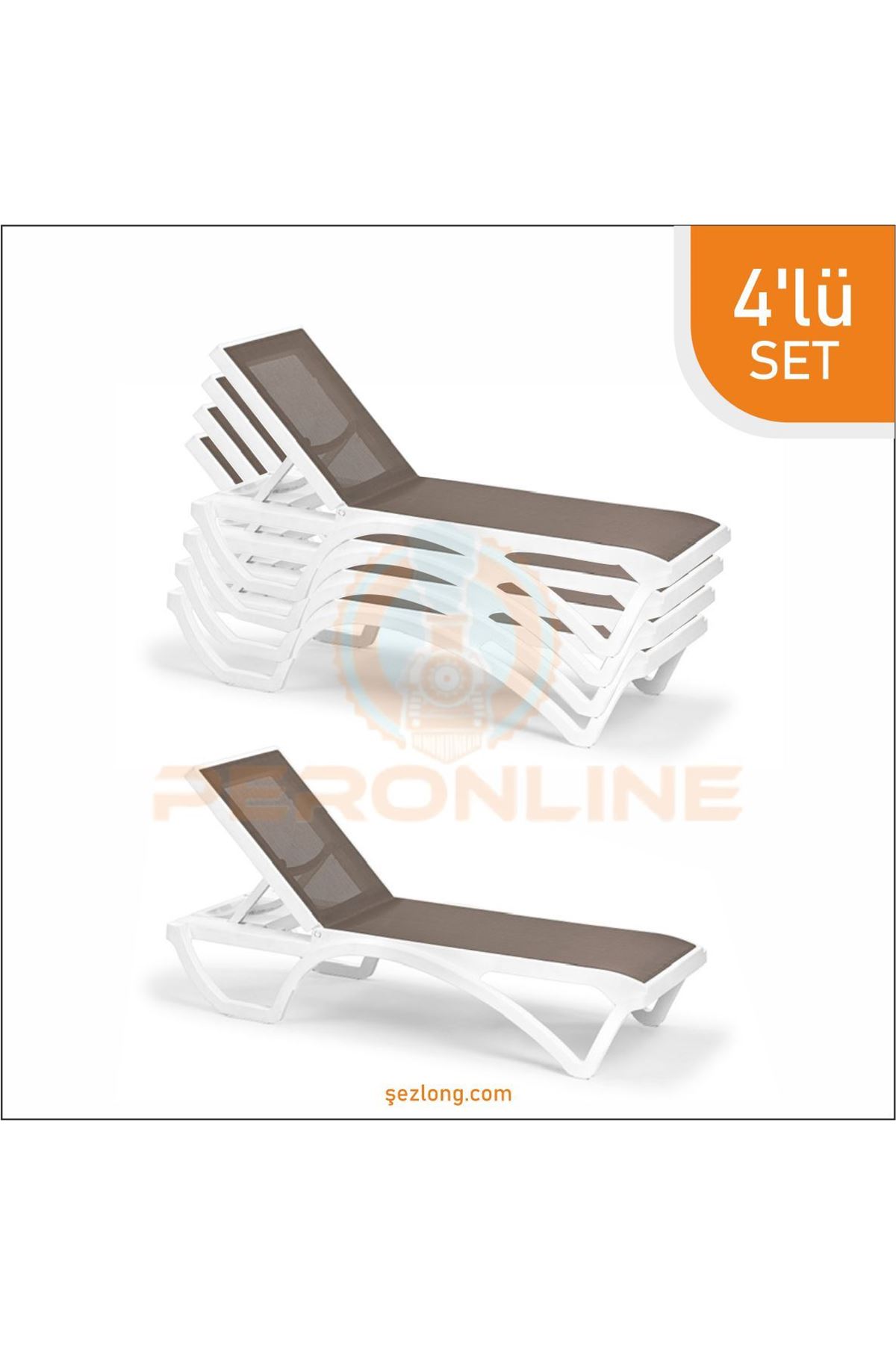 Brezza Royal Fileli Şezlong 4 Adet