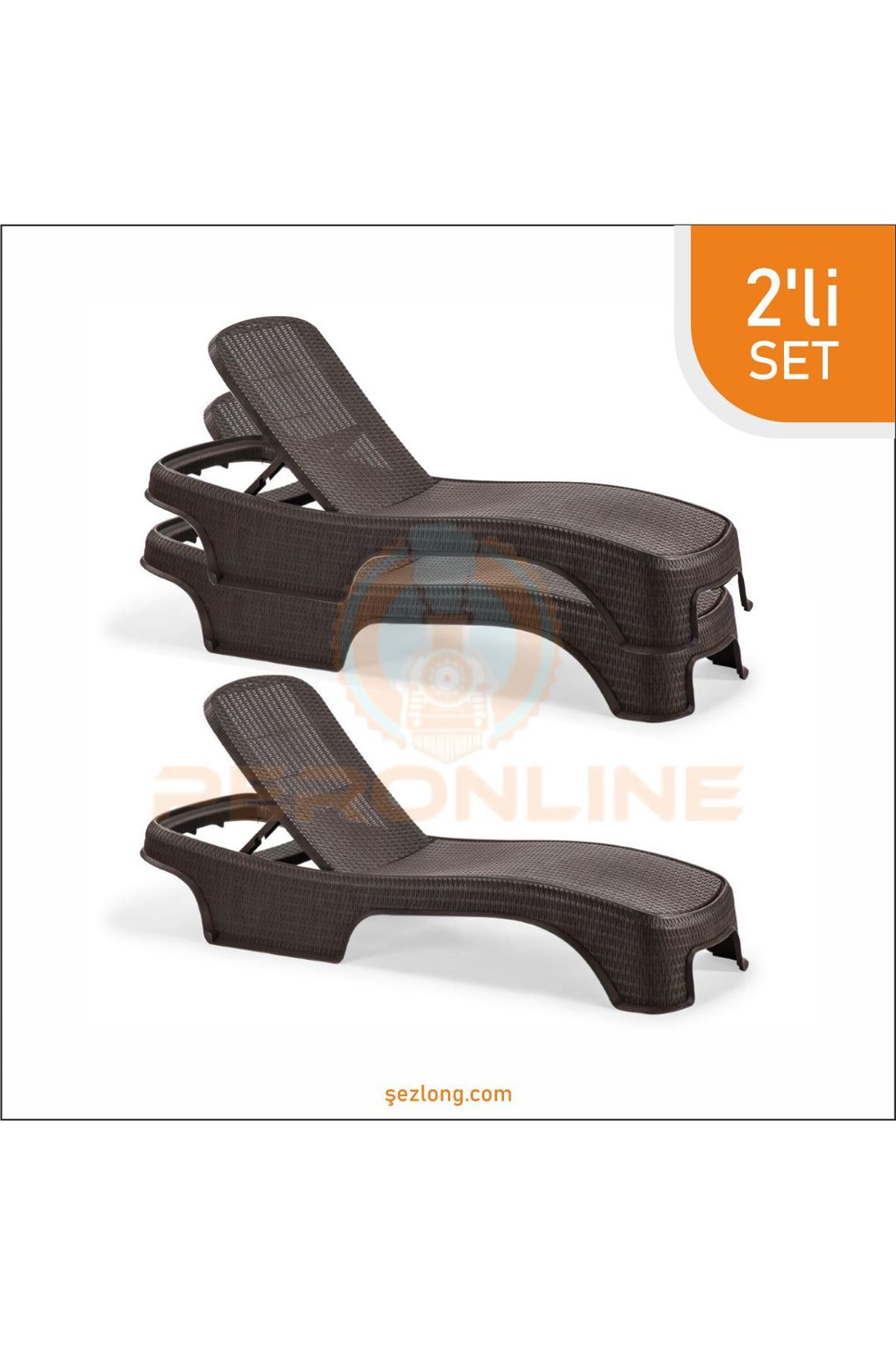Brezza Royal Rattan Şezlong 2 Adet
