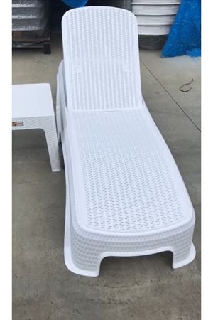 Brezza Rattan Şezlong Beyaz