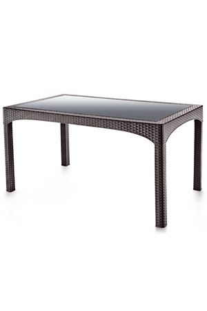 Şenyayla Rattan Dikdörtgen Camlı Masa Kahve