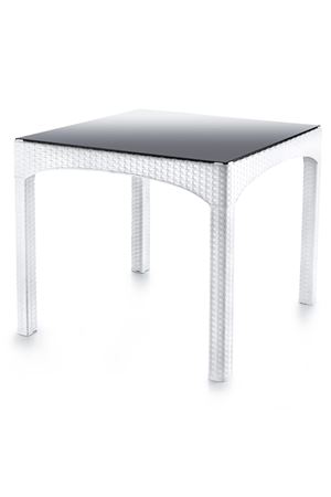  Brezza Rattan Kare Kapalı Camlı Masa