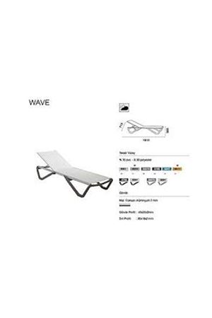Papatya Wave Aliminyum Şezlong Sarı