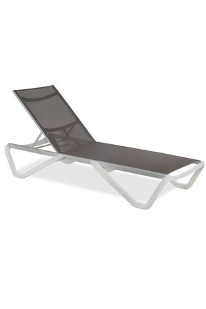 Papatya Wave Aliminyum Şezlong Küllü Kahve Beyaz
