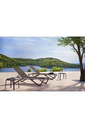 Papatya Wave Aliminyum Şezlong Küllü Kahve Beyaz