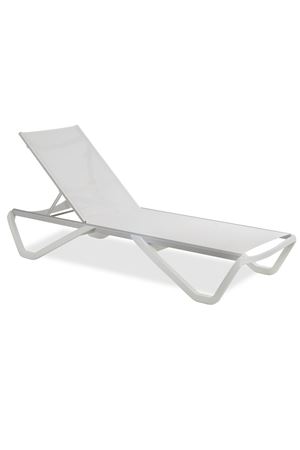 Papatya Wave Aliminyum Şezlong Beyaz