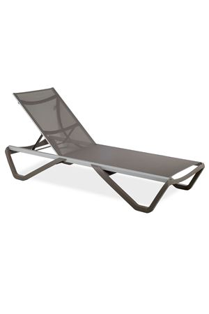 Papatya Wave Aliminyum Şezlong Küllü Kahve