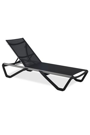 Papatya Wave Aliminyum Şezlong Antrasit