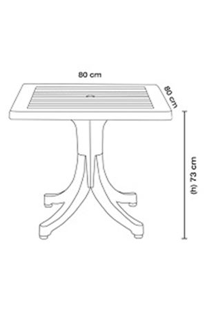 Papatya Diva 80x80 Teak-Ahşap Dekor