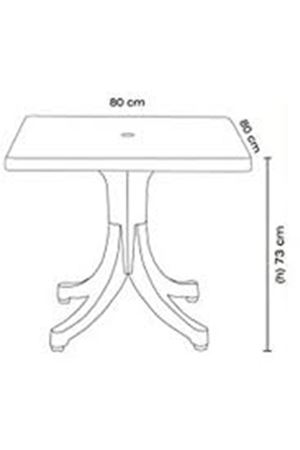 Papatya Favori 80x80 Teak