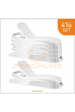 Brezza Royal Rattan Şezlong 4 Adet