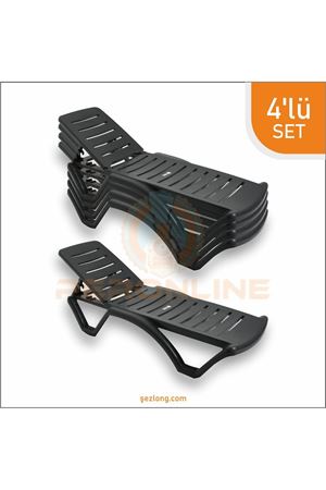 Brezza Elite Şezlong Antrasit 4 Adet