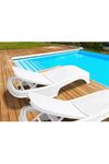 Brezza Royal Rattan Şezlong Beyaz